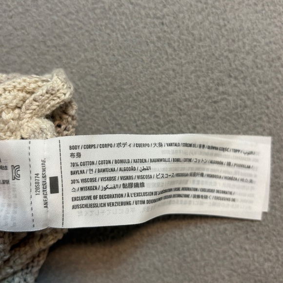 Abercrombie Fitch Mens Knit Polo Shirt Short Sleeve Textured Button Neck XS - Picture 6 of 9